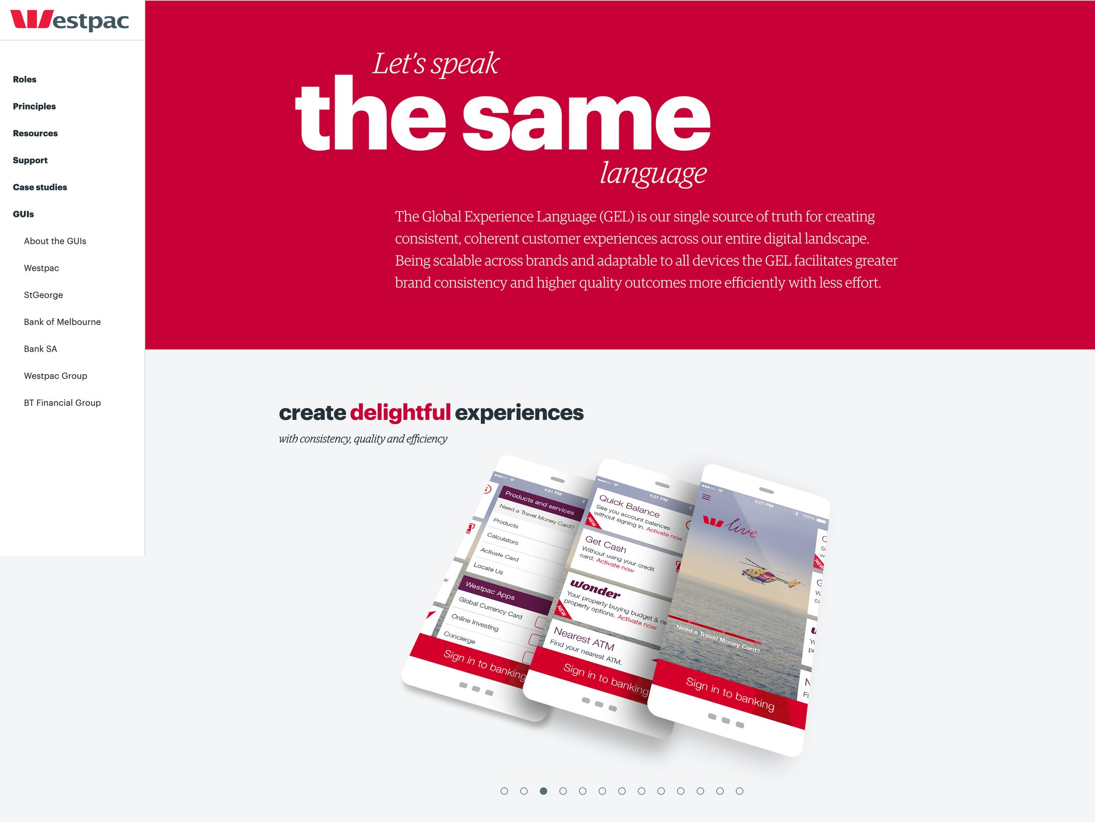 The Westpac GEL — Let's speak the same language